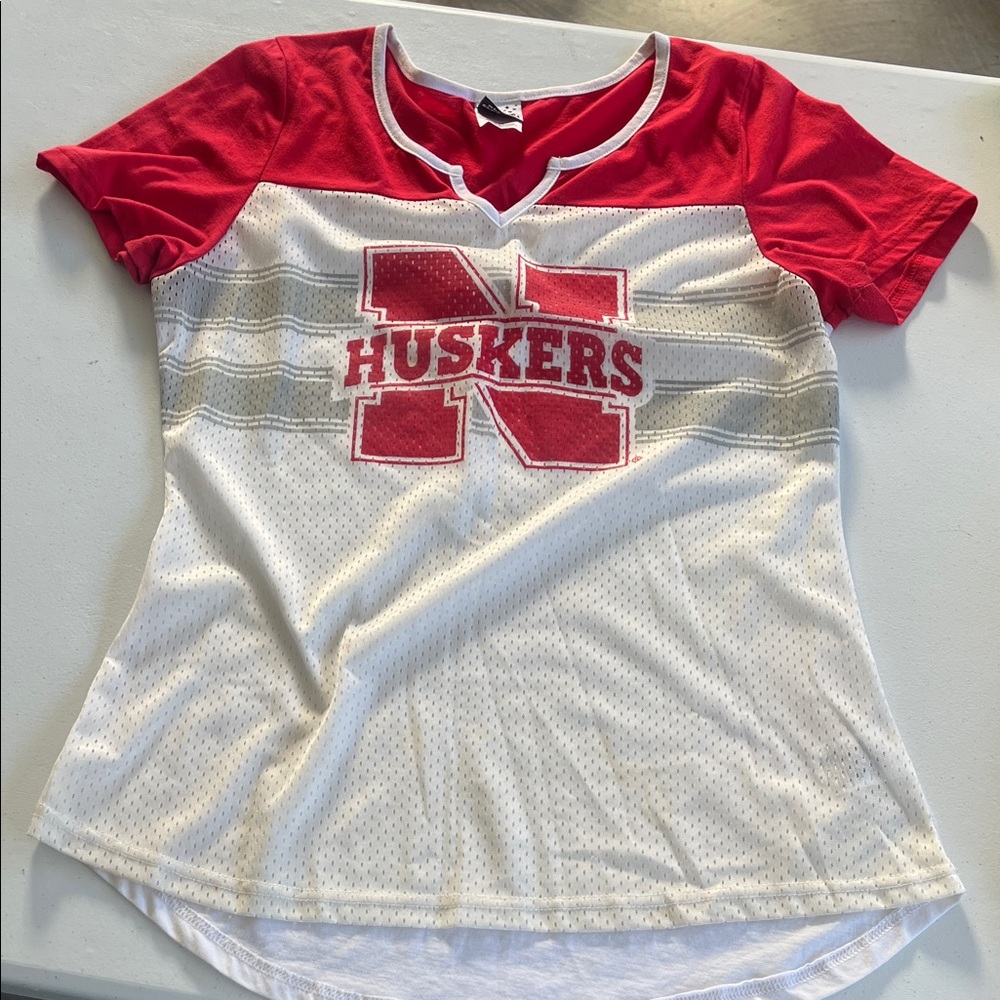 Red and White Huskers T-Shirt
